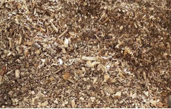 A close up on a pile of wood chip A close up on a pile of wood chip