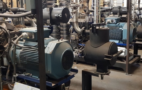 Group of CHP engines in a shed