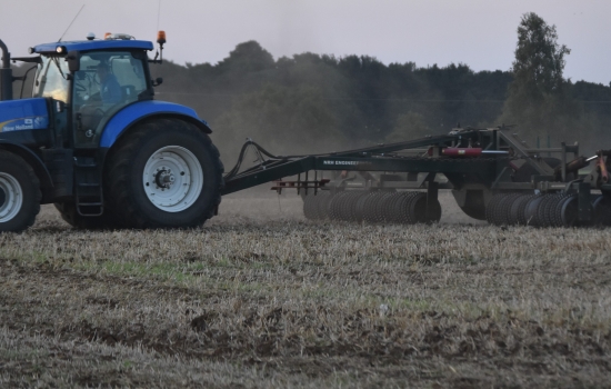 Tractor ploughing a field Tractor ploughing a field