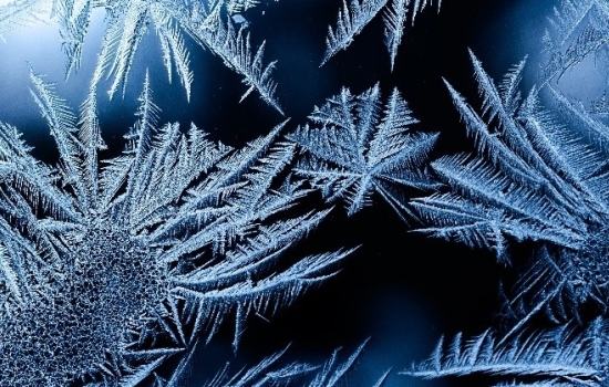 Ice on a glass window Ice on a glass window