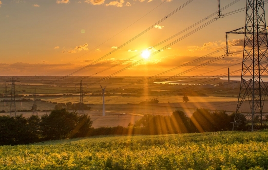 Pylons at sunset