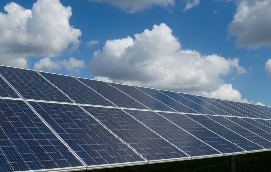 Solar panels in the sunshine Solar panels in the sunshine