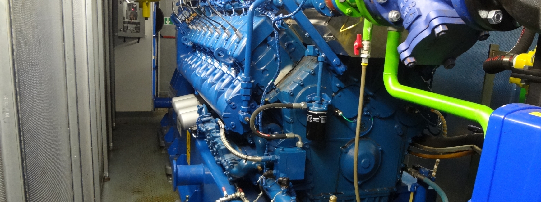 CHP Engine in a shed