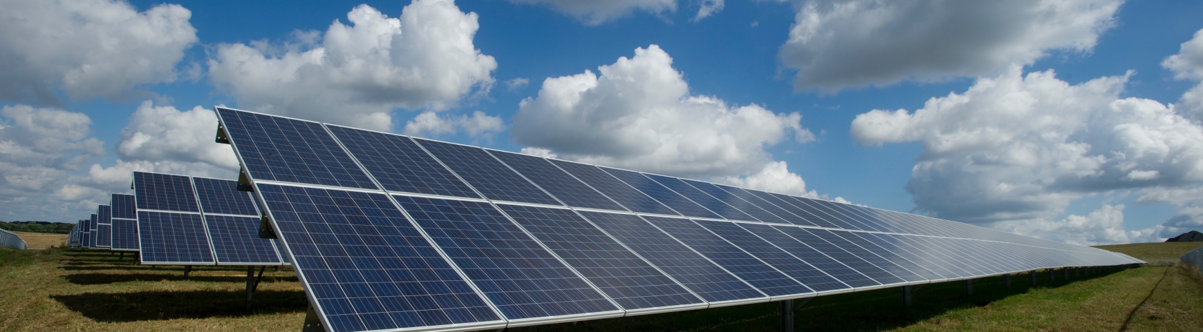 Solar panels in the sunshine 